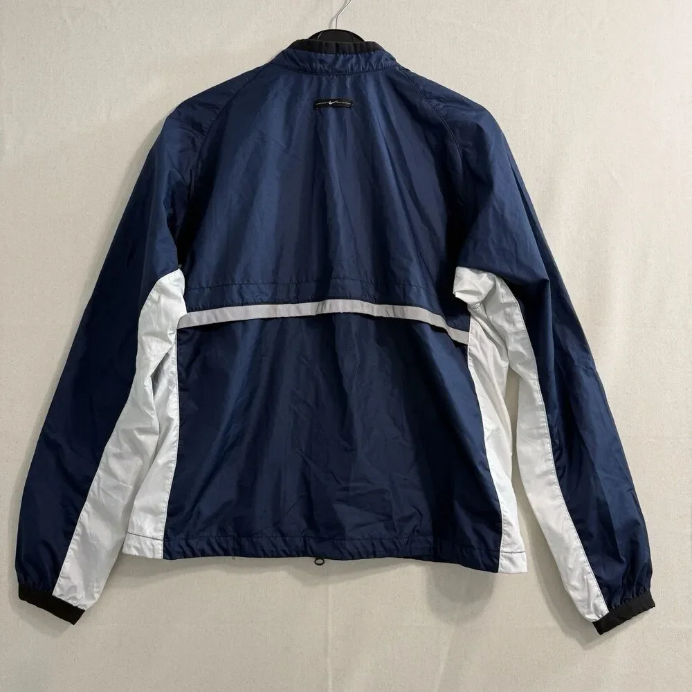 Nike Golf Jacket Women Medium Clima Fit Full Zip Vented Windbreaker Size Navy